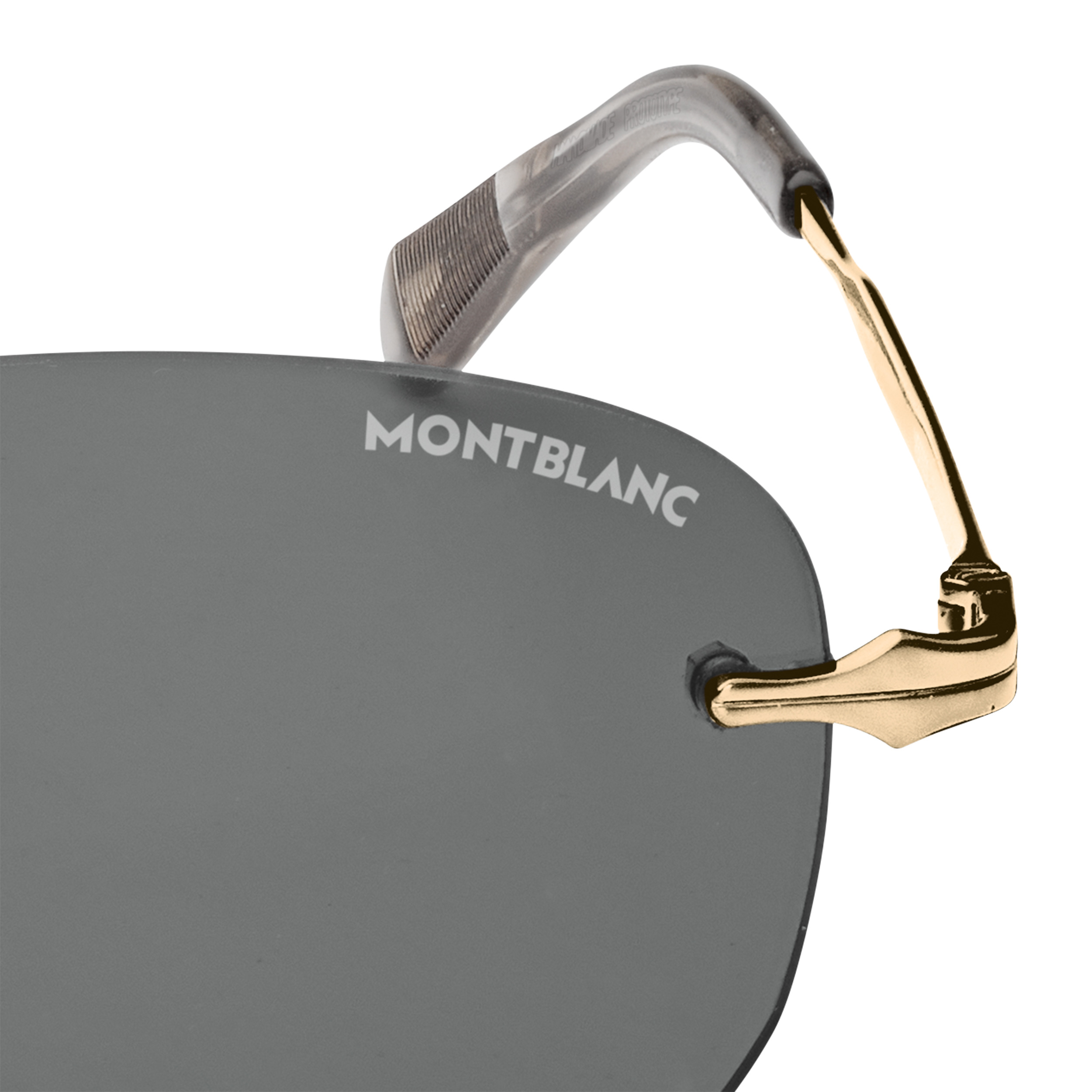 Rectangular Sunglasses with Gold-Colored Metal Frame - 3