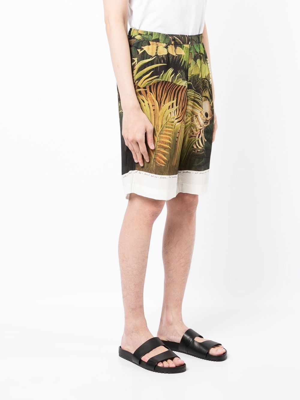 Forest graphic-print silk shorts - 3