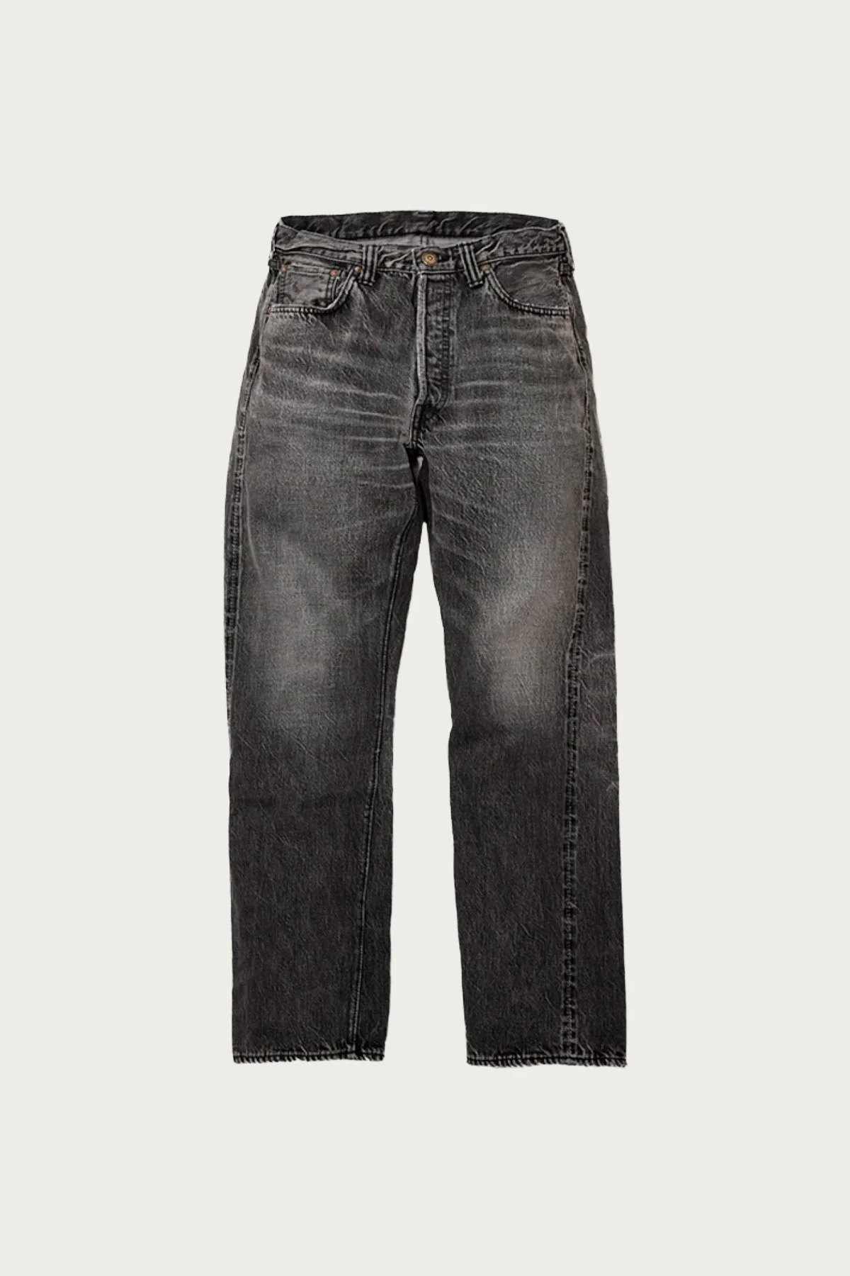 1101BKHW Straight Black Selvedge Denim Dartford - Black - 1