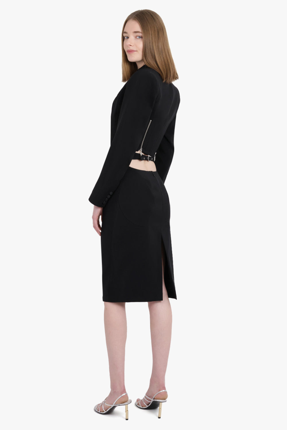 PENCIL MIDI SKIRT | BLACK - 4