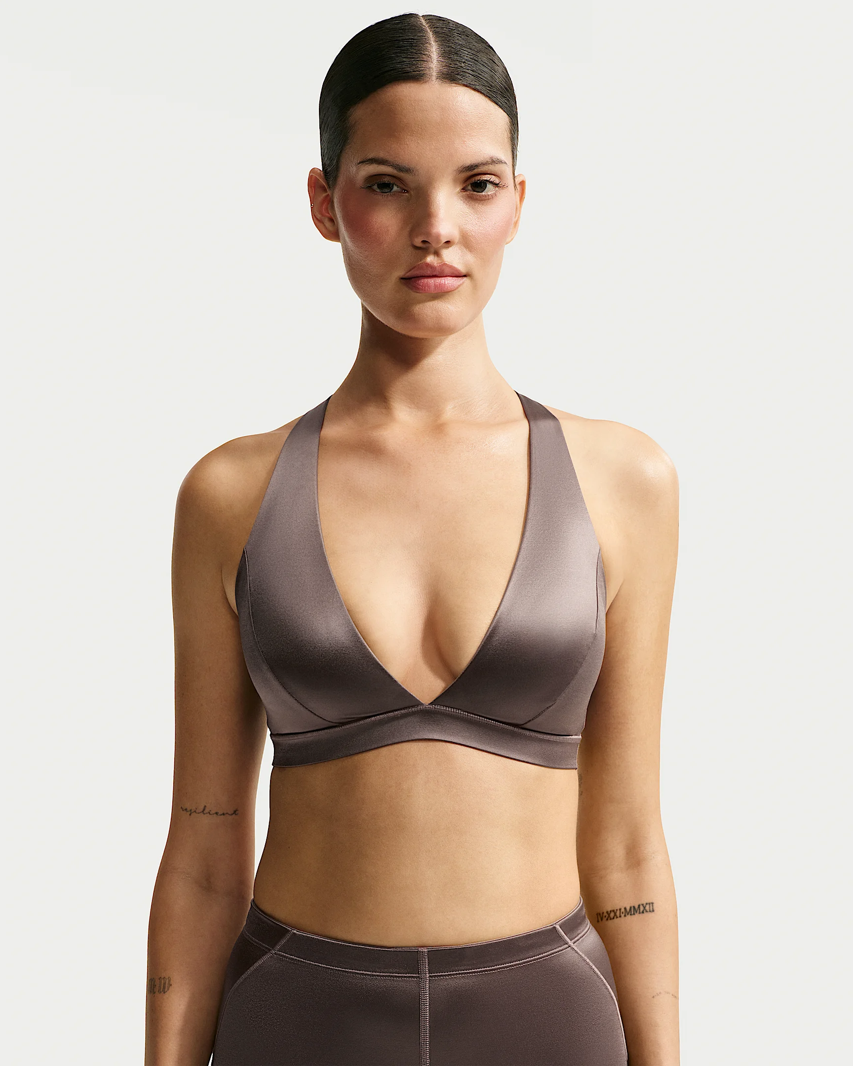 NikeSKIMS Satin Shine Women's Halter Bra - 1