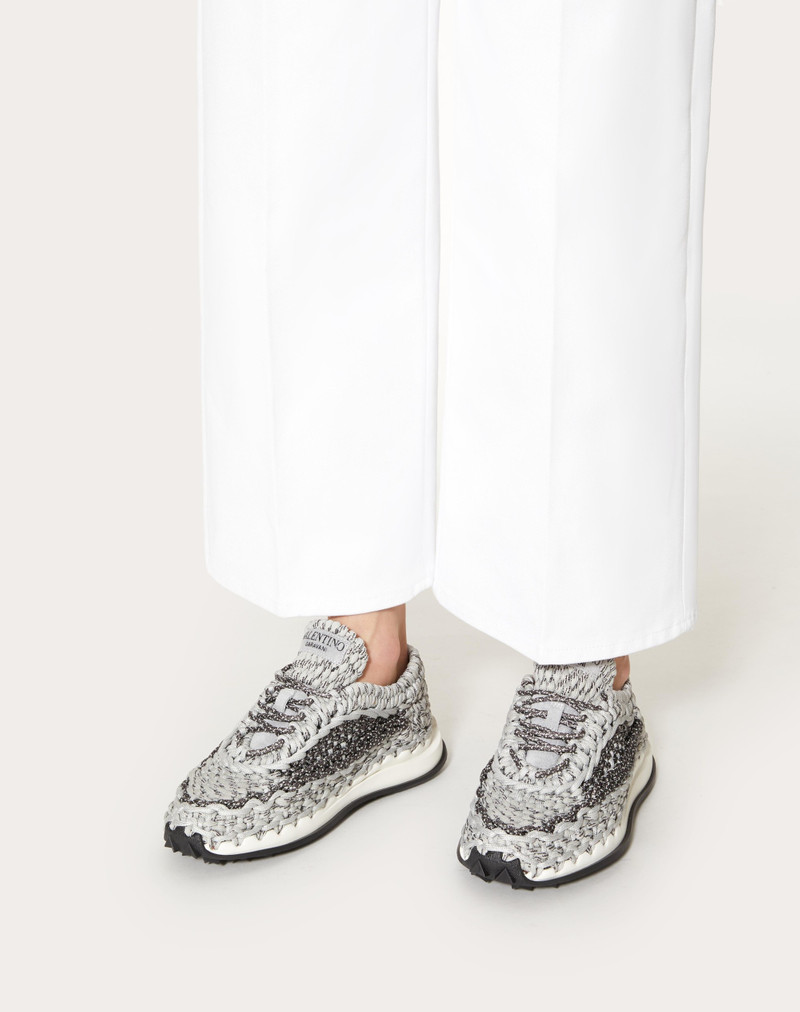 Valentino VALENTINO GARAVANI CROCHET SNEAKER IN FABRIC outlook