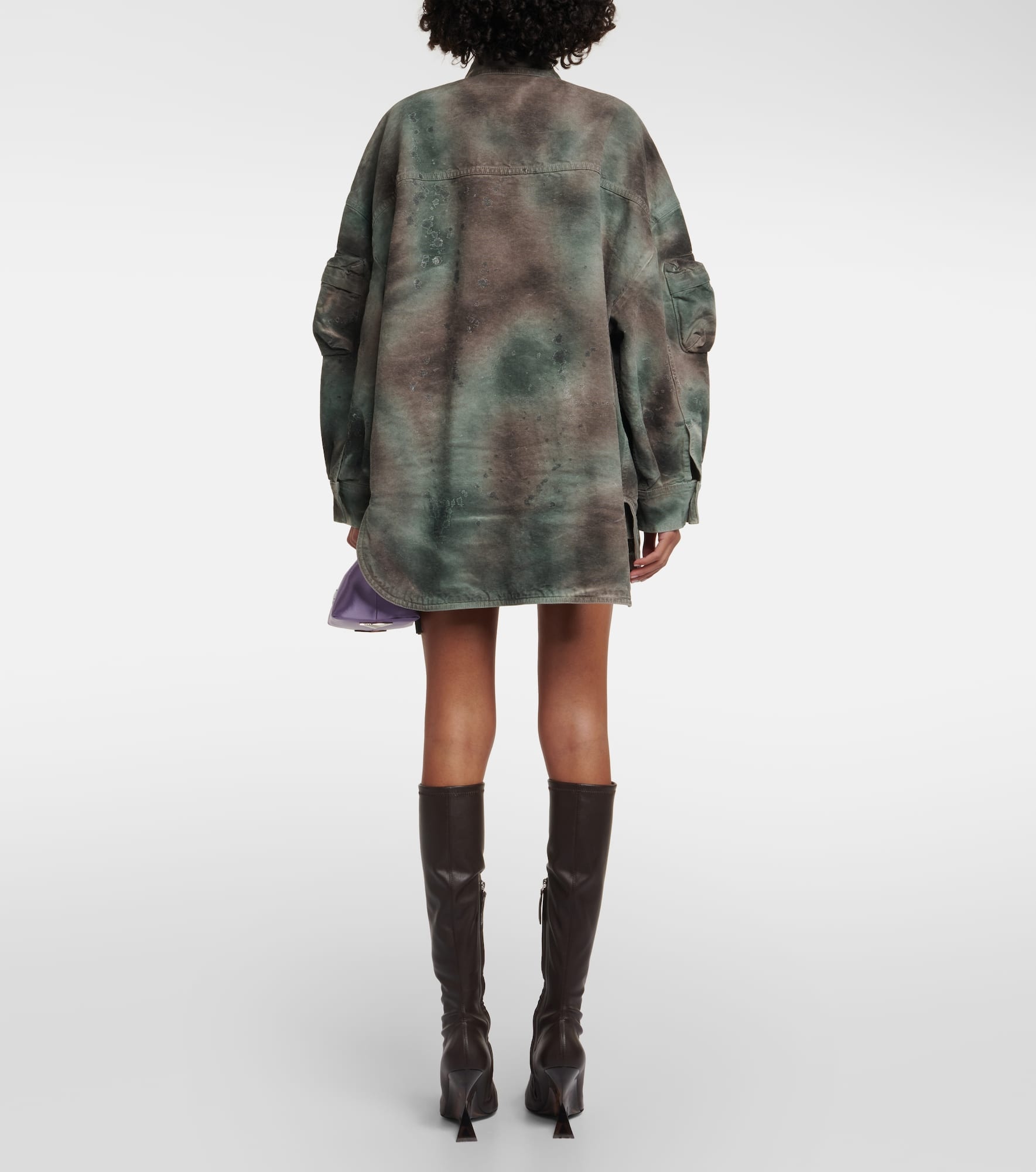 Camouflage denim cargo jacket - 3