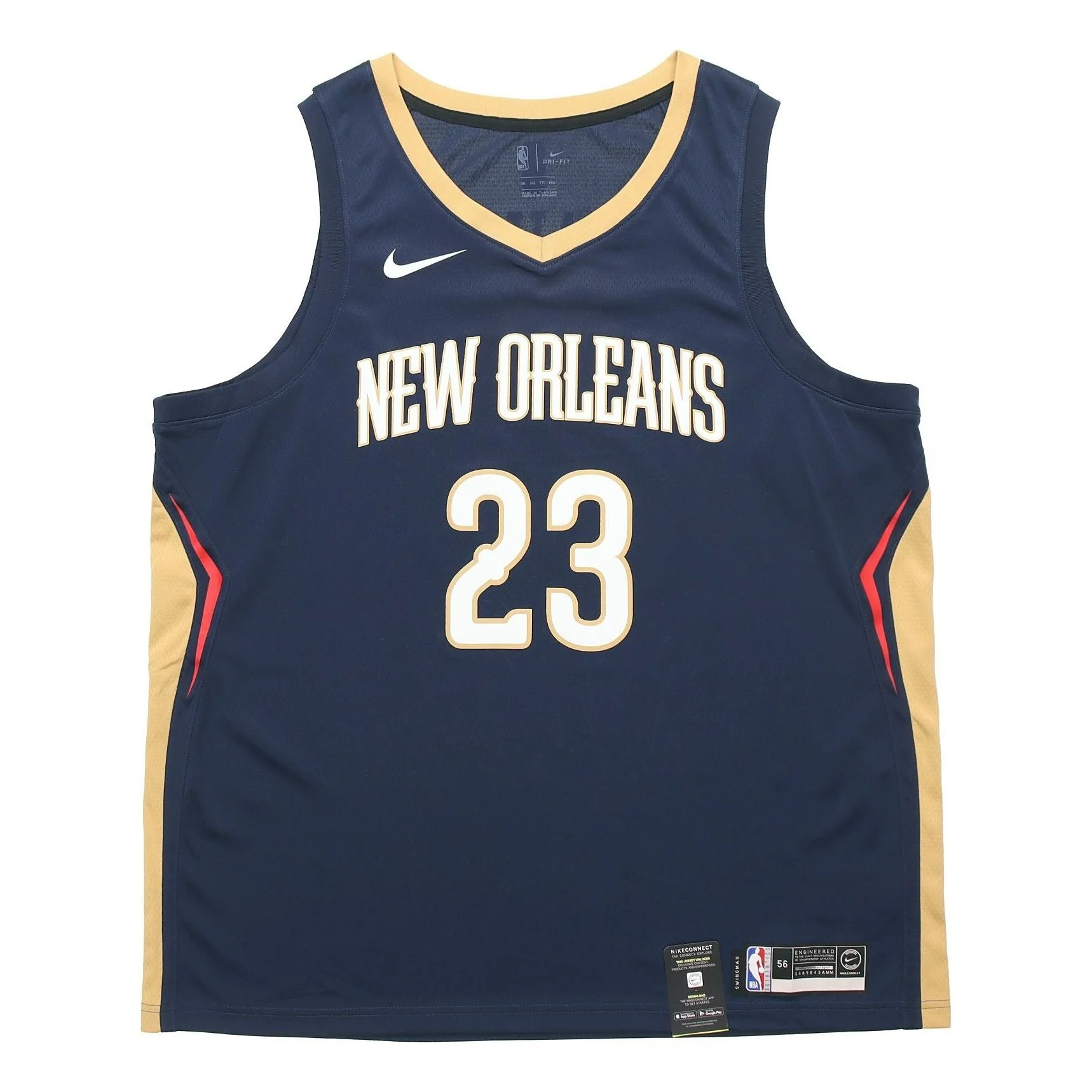 Nike Anthony Davis Icon Edition Swingman Jersey SW 'Dark Blue Gold' 864493-419 - 1