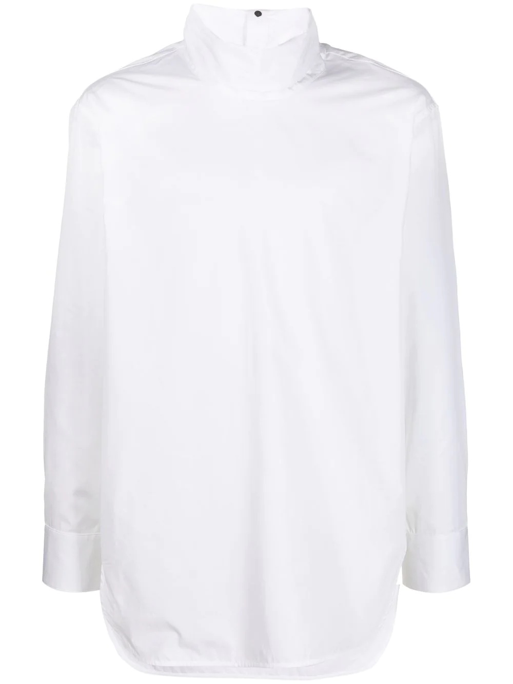 stand-up collar long-sleeve shirt - 1