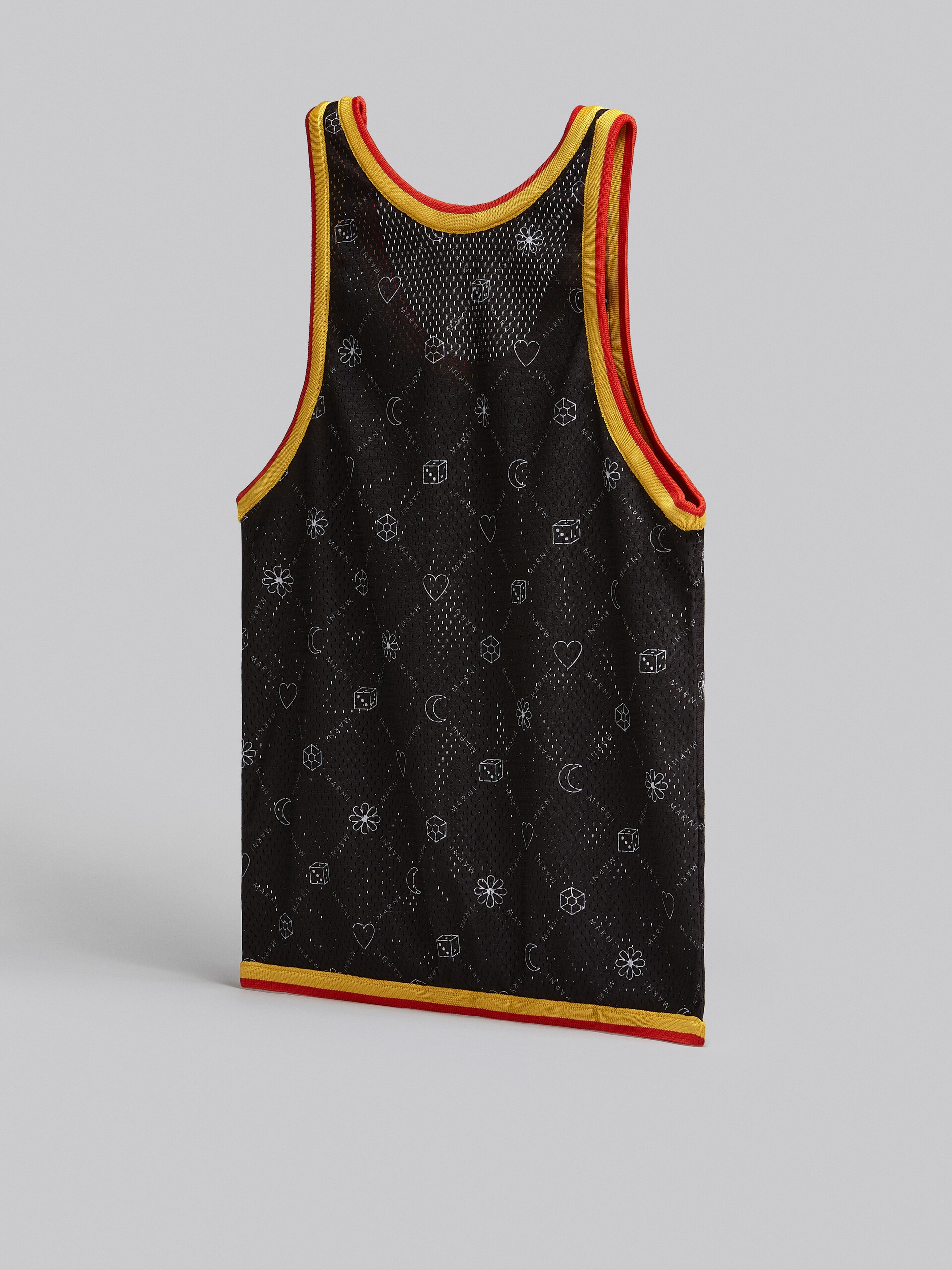 BLACK TANK-TOP SHOPPING BAG WITH MARNIGRAM PRINT - 3
