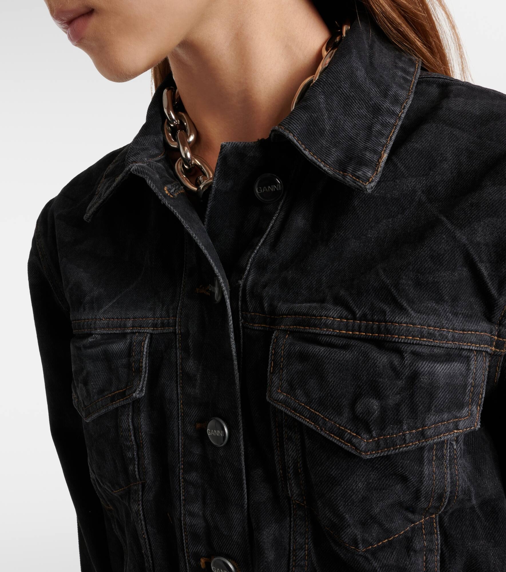 Printed denim jacket - 5