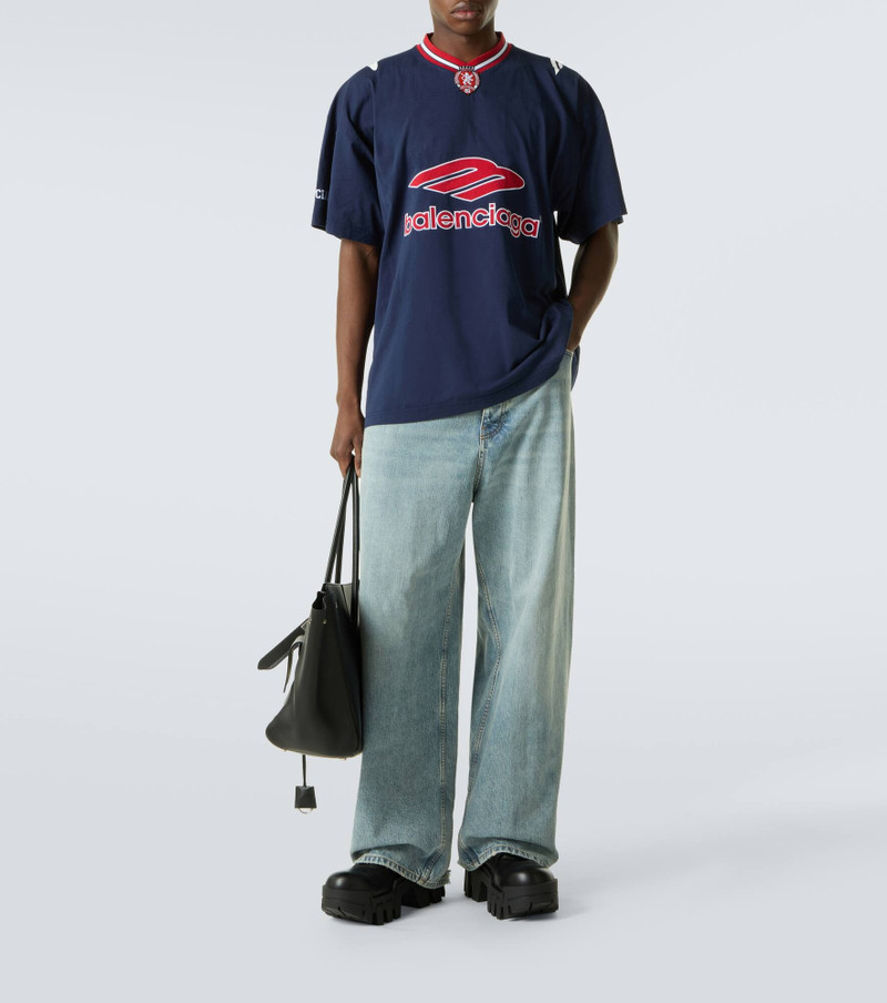 BALENCIAGA Bulldozer debossed leather combat boots outlook