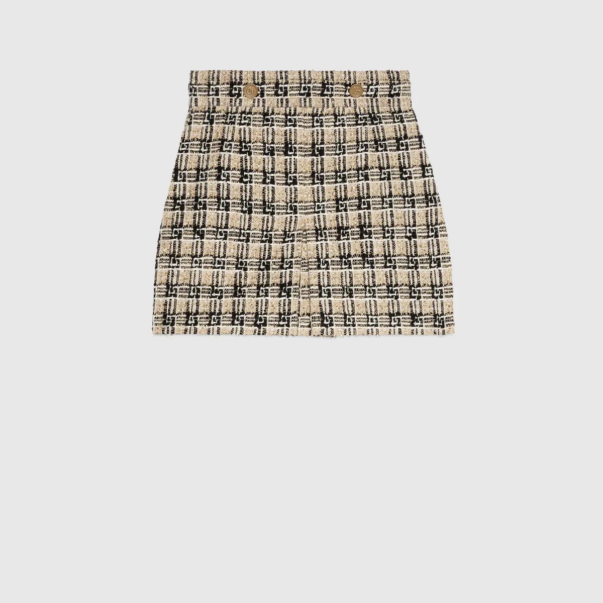 Square G check tweed skirt - 1