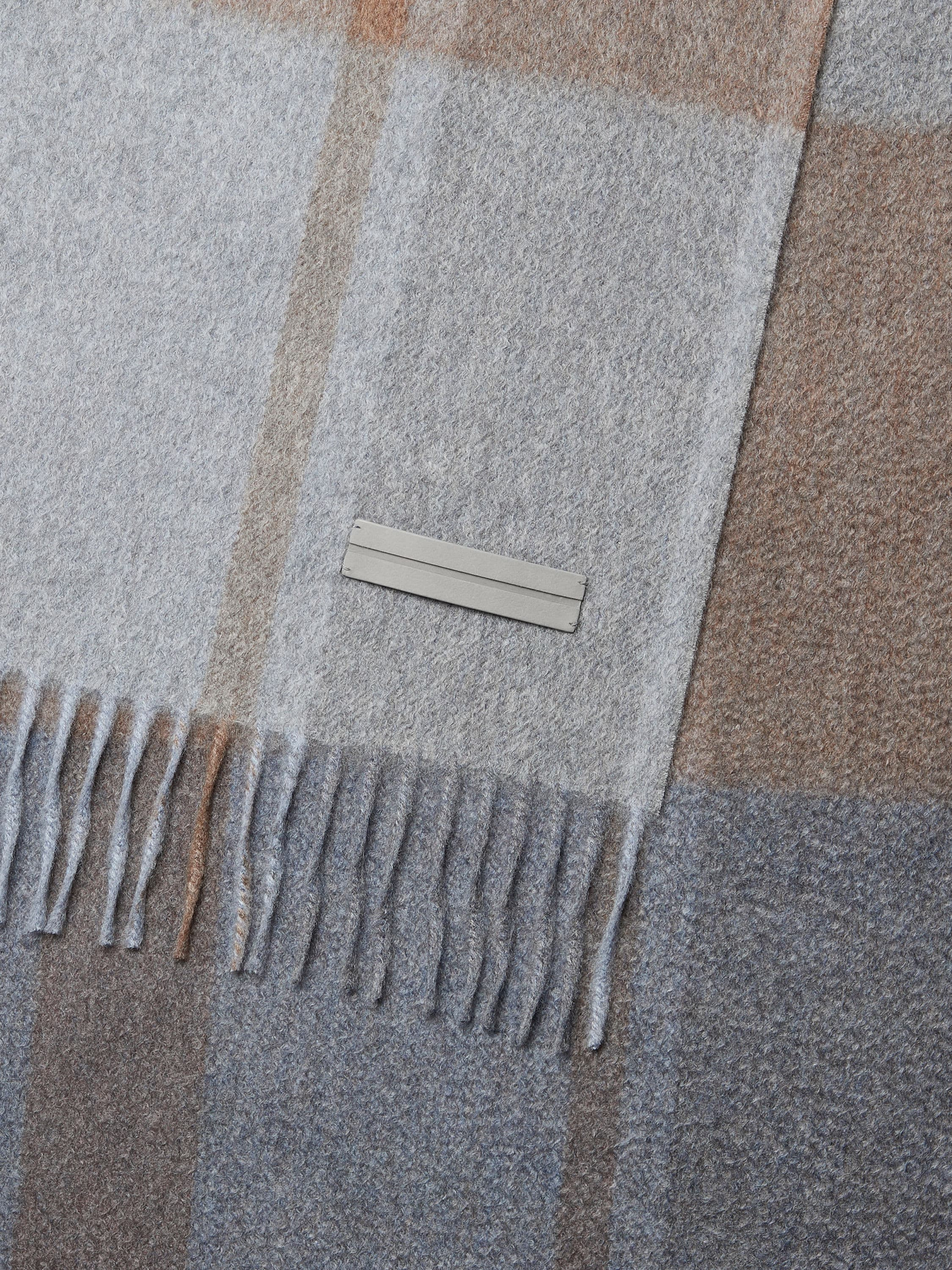 LIGHT BLUE OASI CASHMERE SCARF - 2