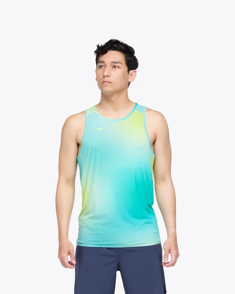 Men's Airolite Run Tank Top in Run Print - 1