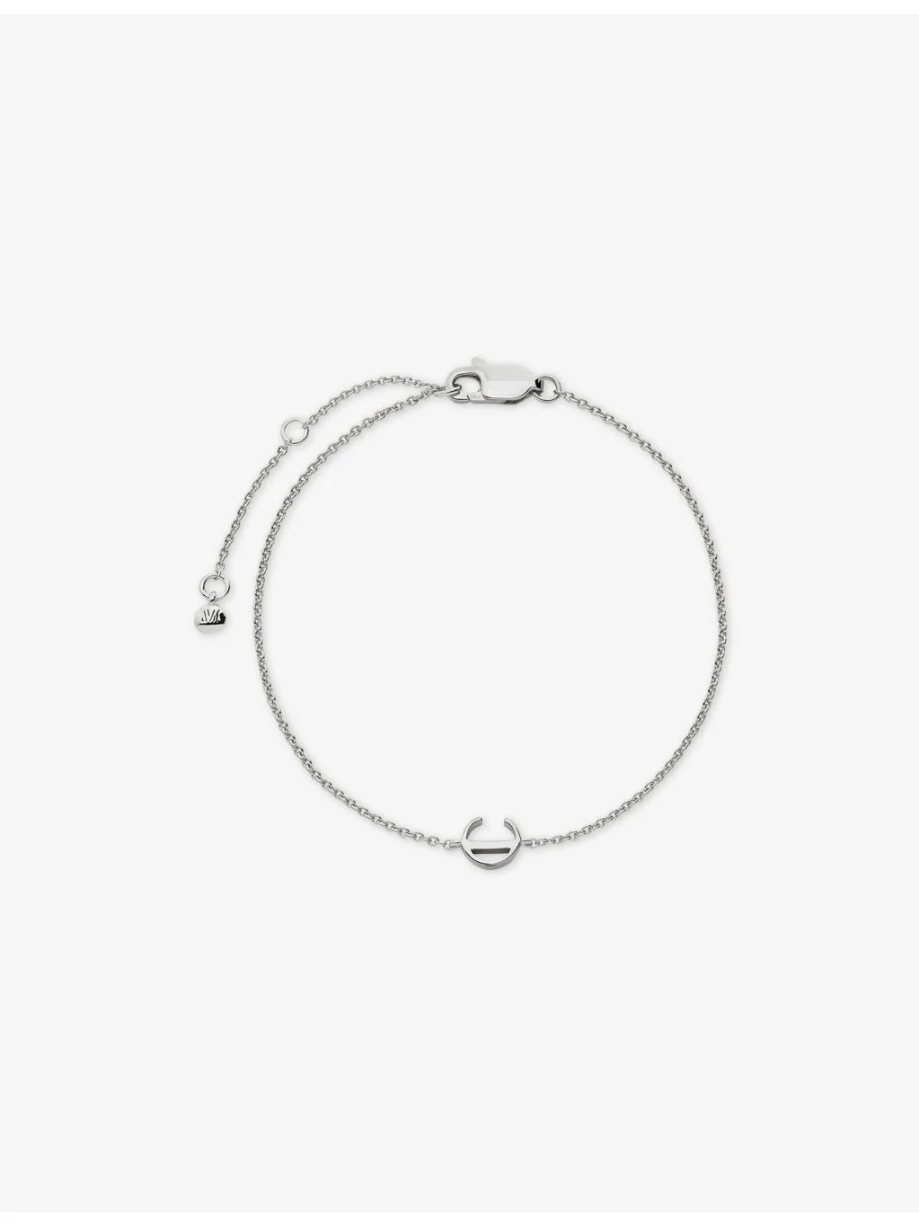 Initial C 925 Sterling Silver Chain Bracelet - 1