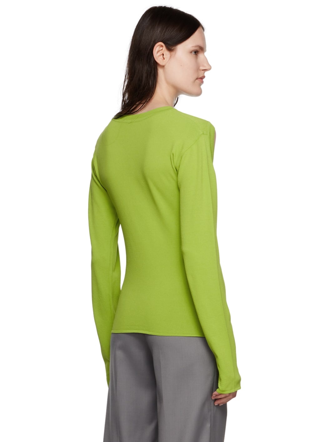 Green Armhole Sweater - 3