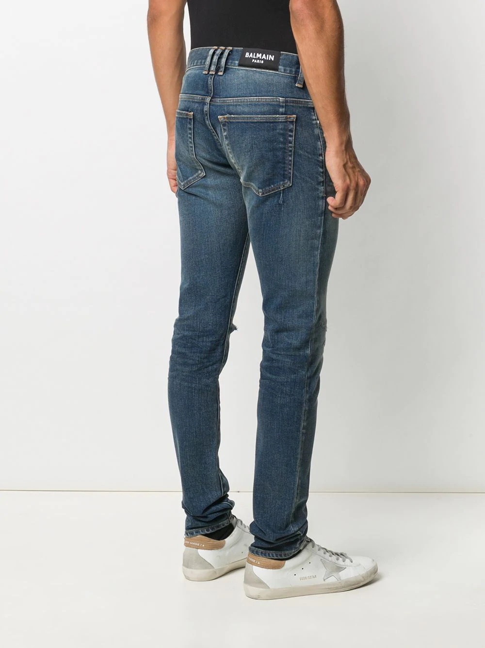 distressed slim-fit jeans - 4