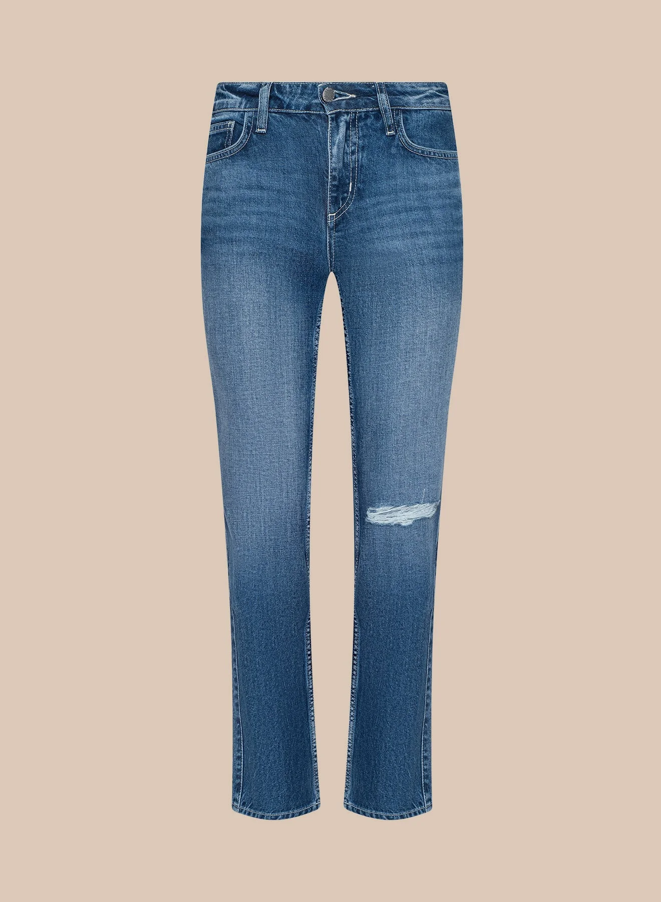Nevia Slouchy Straight-Leg Jean - 1