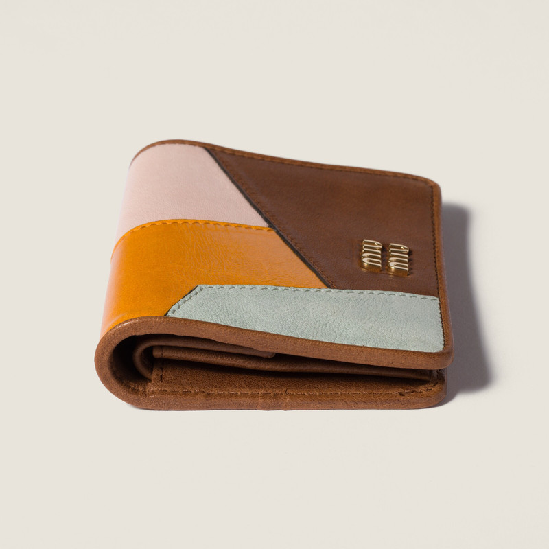Small leather patchwork wallet 4