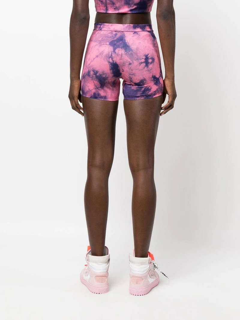 logo-print tie-dye shorts 4