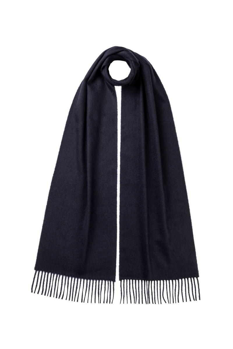 Navy Cashmere Scarf 1