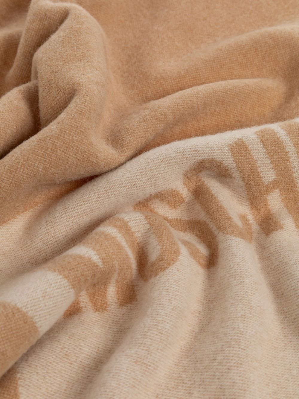 logo-detailed fringed scarf - 3
