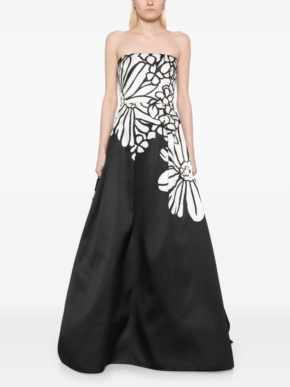 floral-print gown - 2