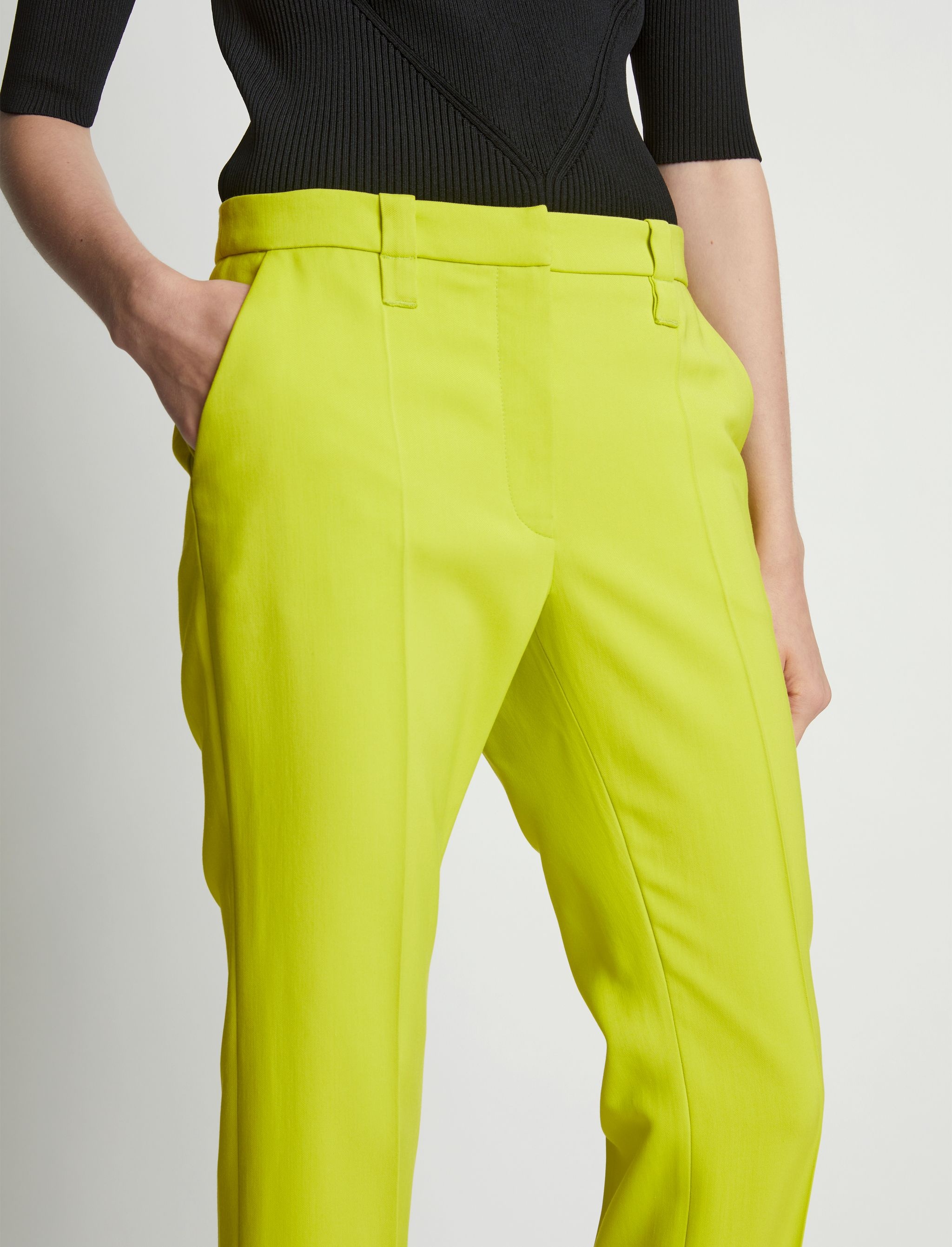 Viscose Suiting Crop Flare Pants - 5