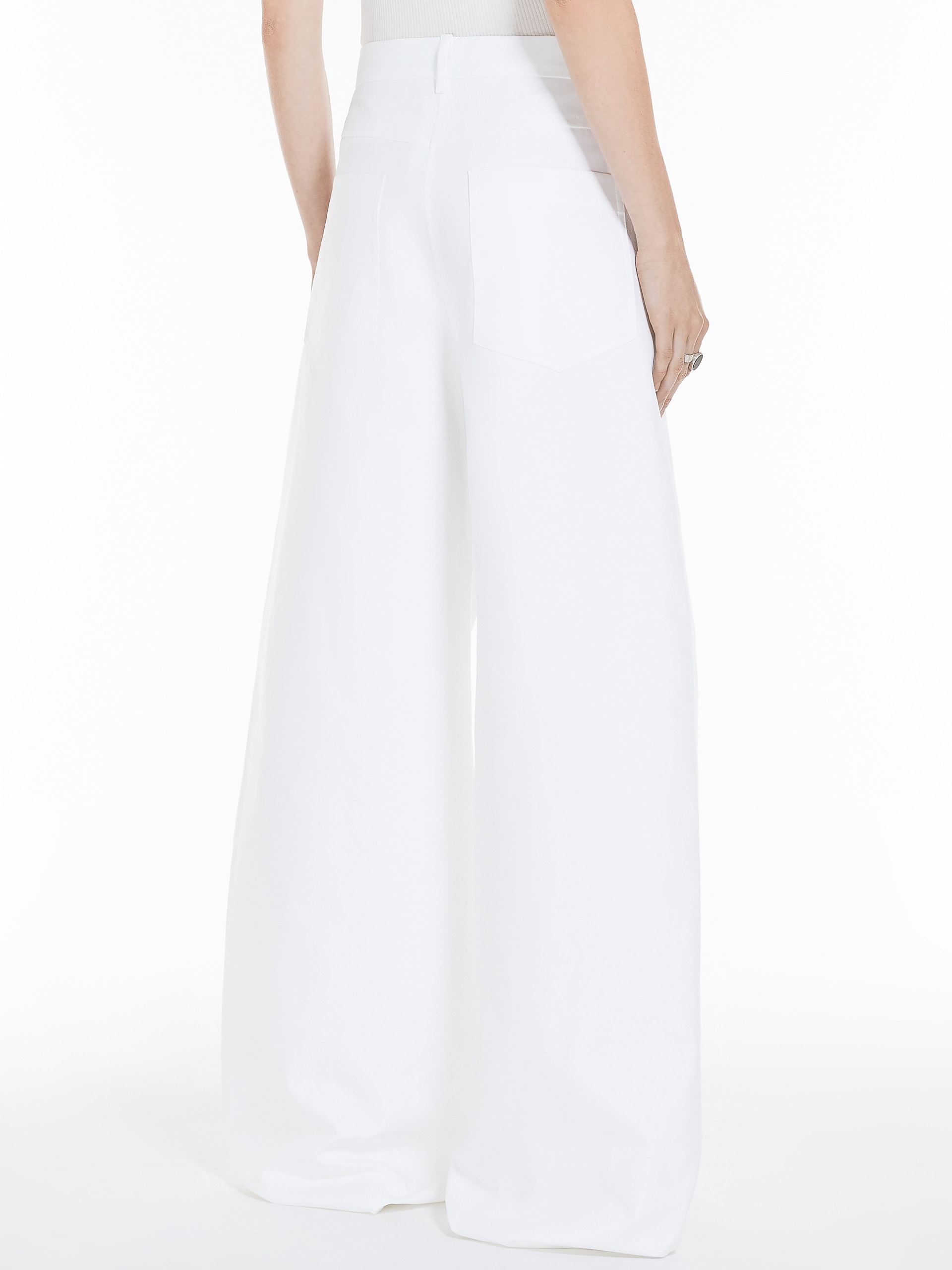 FEBO Oversized bonded cotton trousers - 4