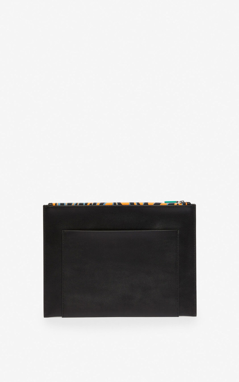 'Tiny Tiger' A4 leather clutch 6