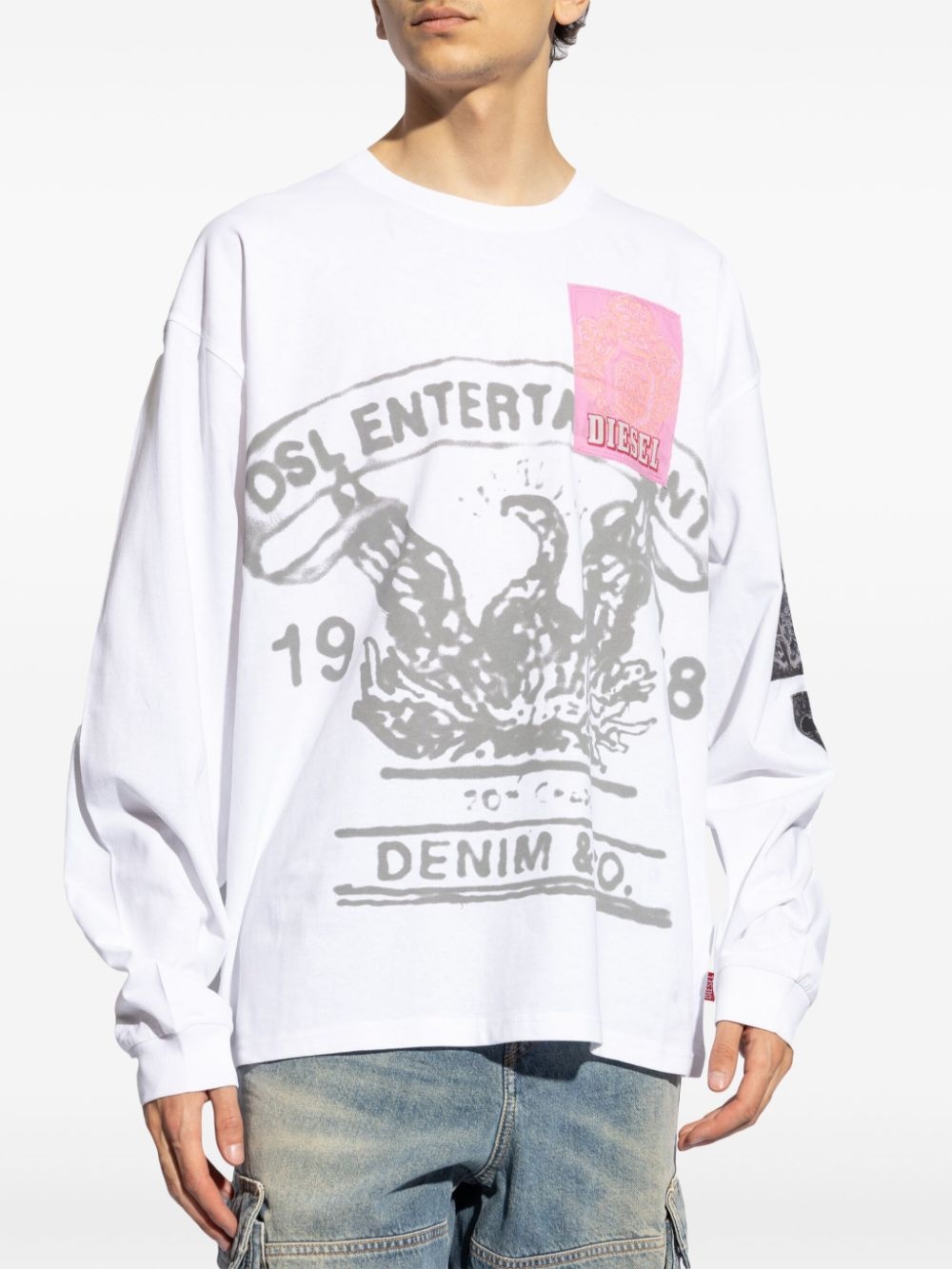 graphic-print cotton sweatshirt - 3