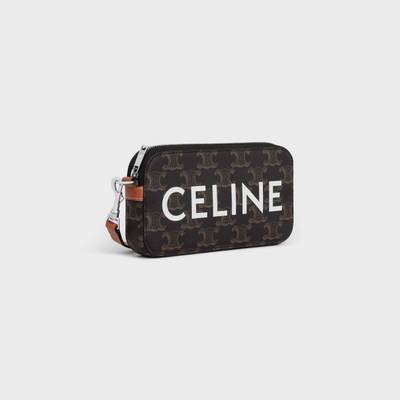 CELINE Horizontal pouch in Triomphe canvas with celine print outlook