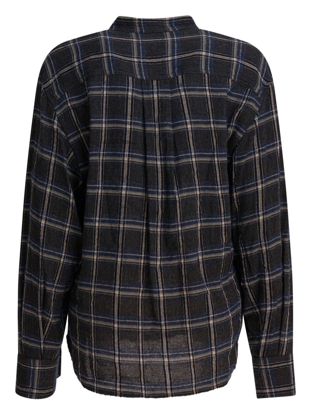 check-pattern blouse - 1