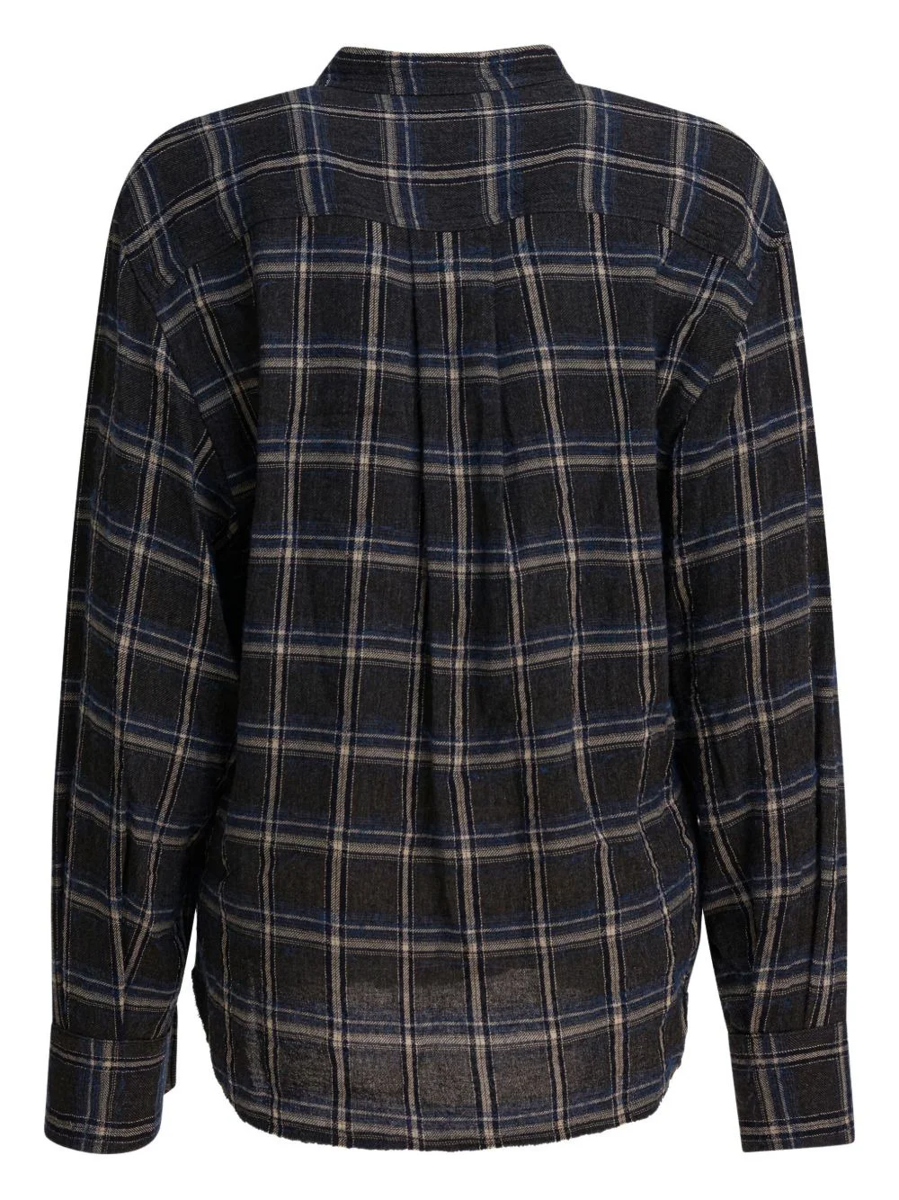 check-pattern blouse - 1