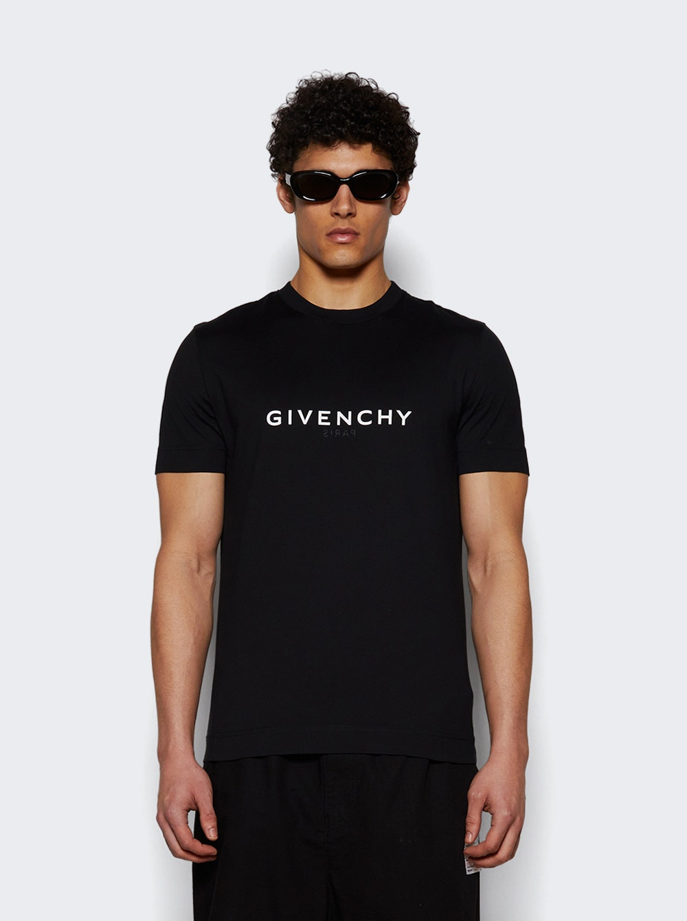 Slim Fit Reverse Print Tee Black - 2