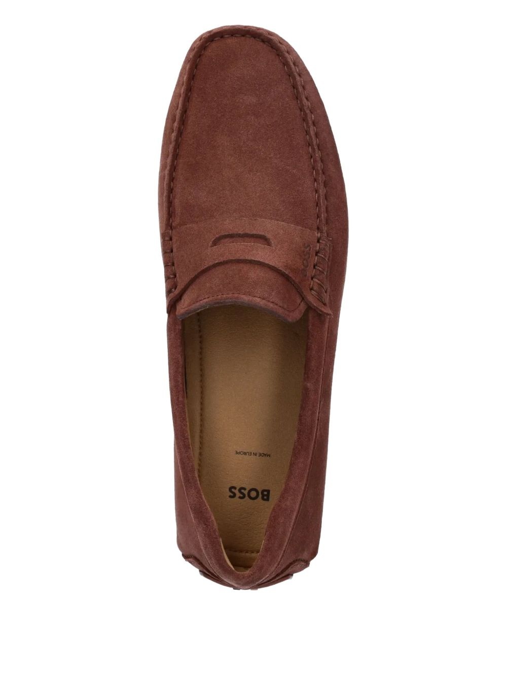 penny-slot suede loafers - 4