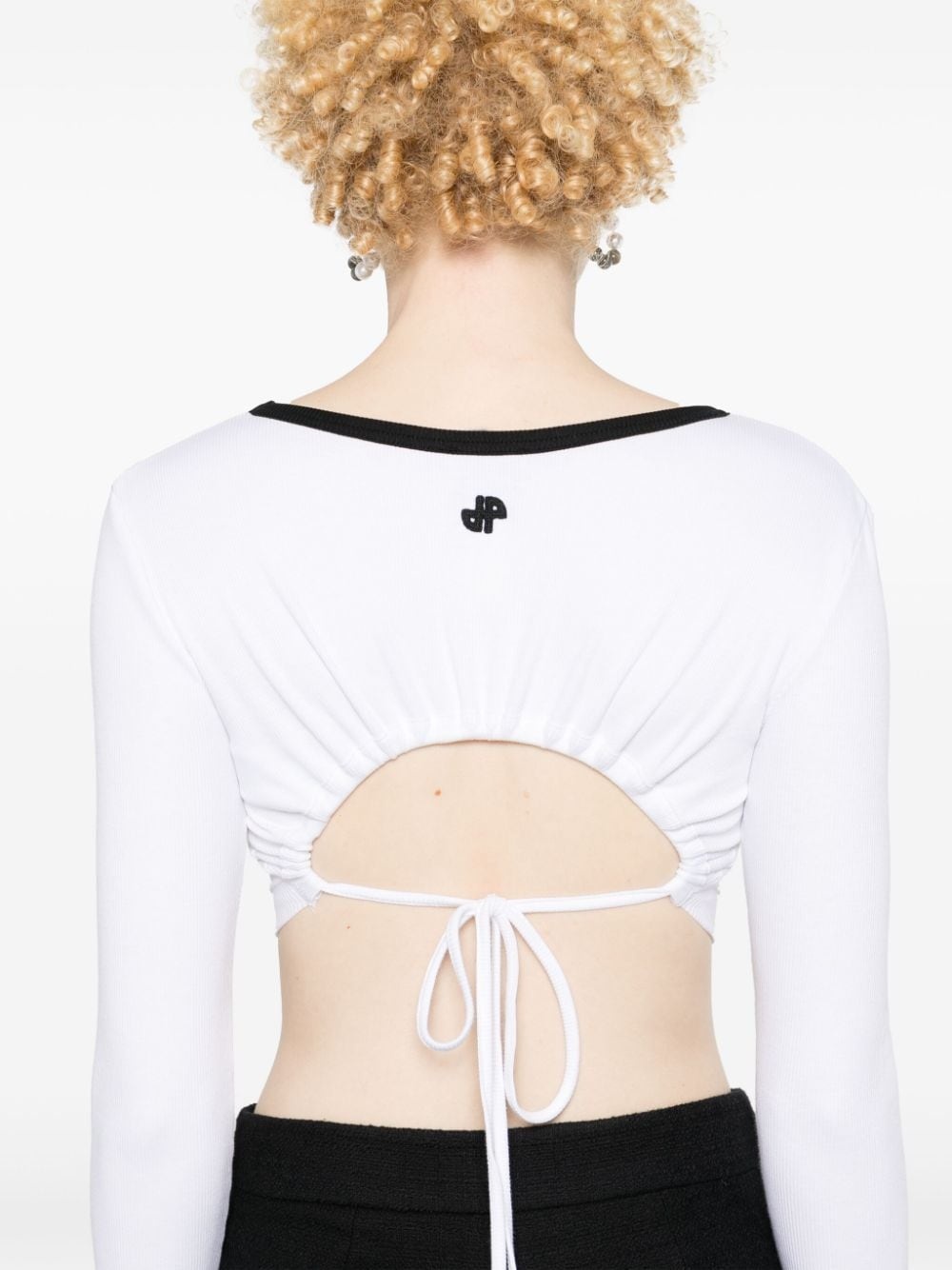 fine-ribbed cropped top - 5