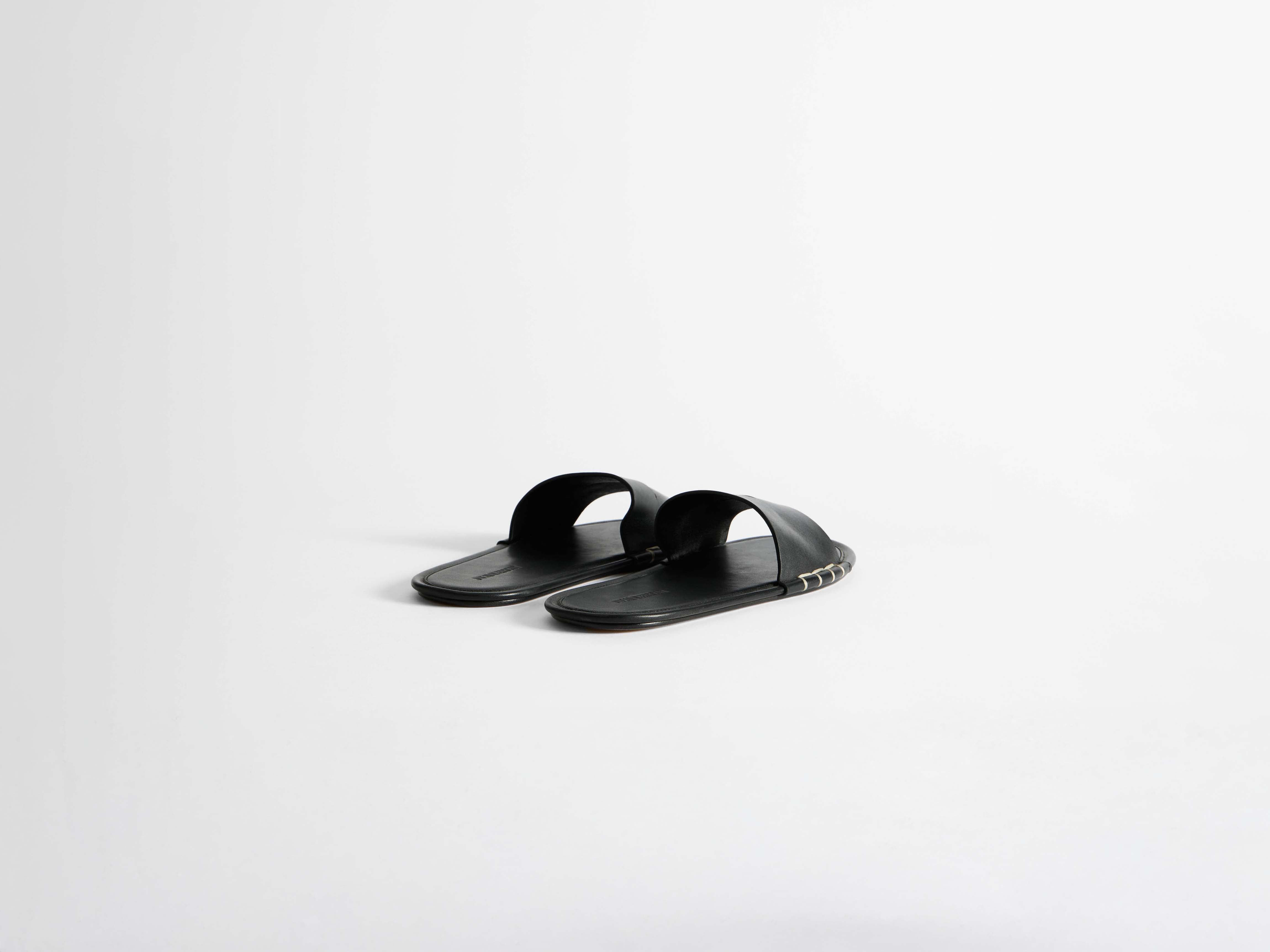 MENS LOAFER SLIDES IN BLACK - 3