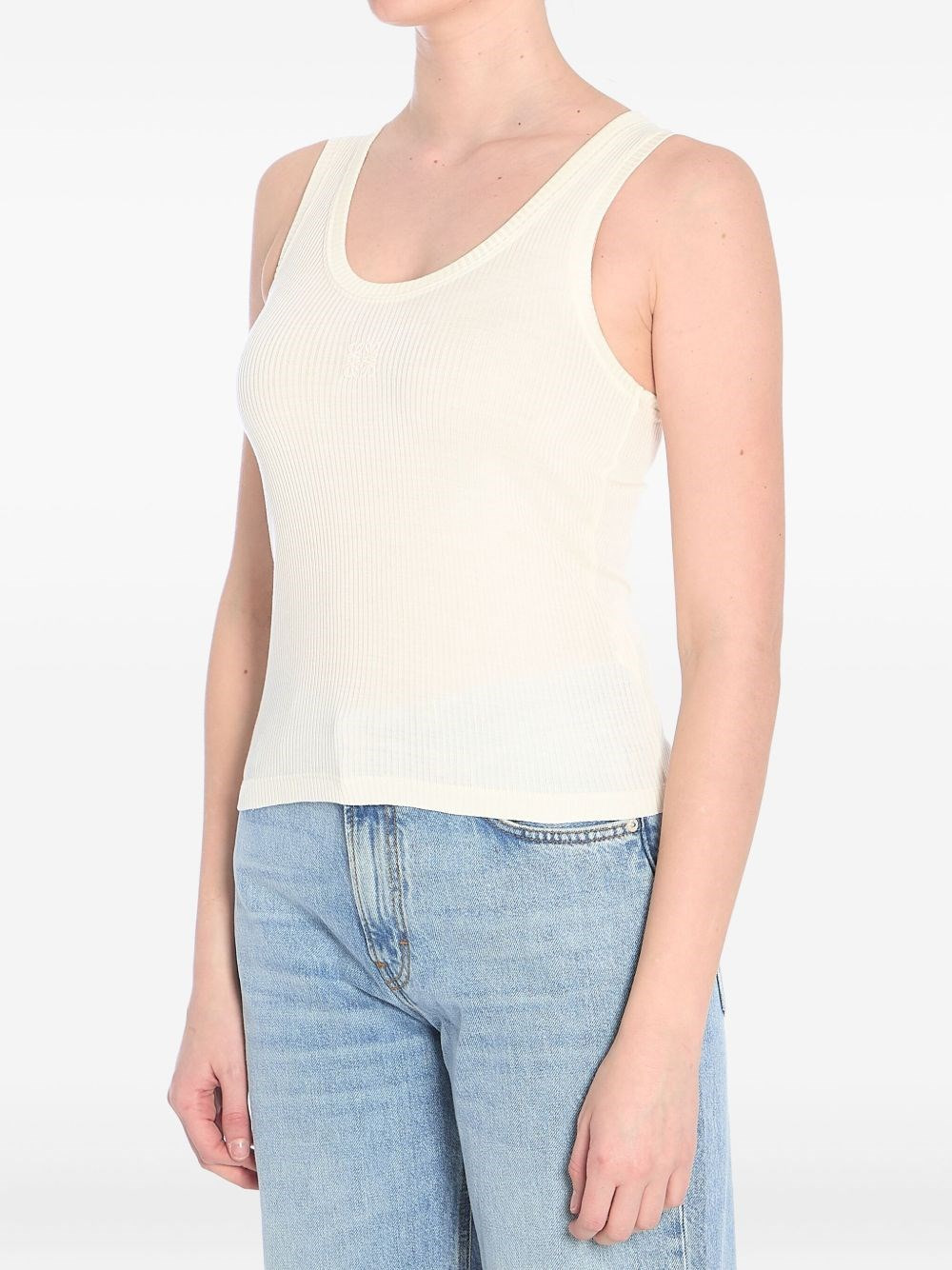 Anagram silk tank top - 3
