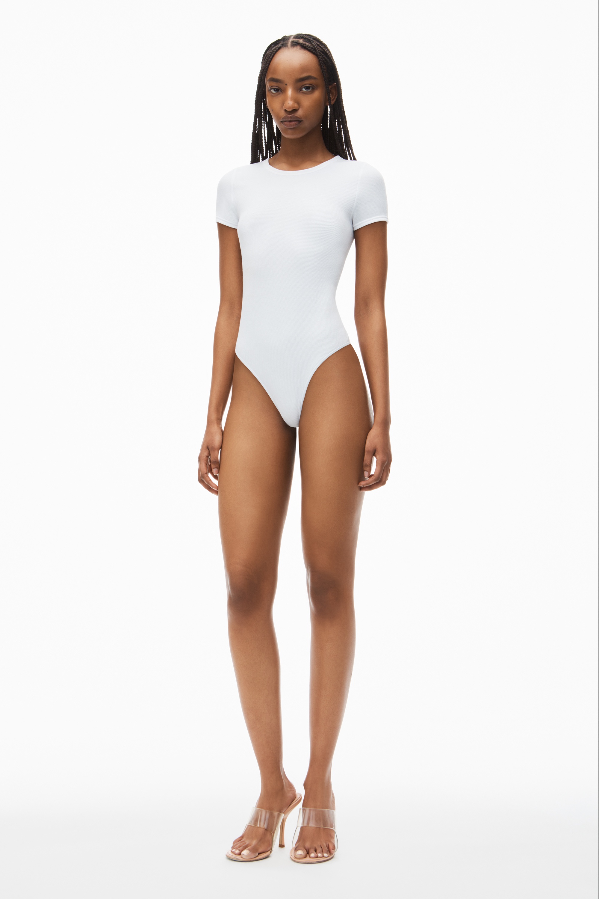 short-sleeve bodysuit in rib-knit jersey - 6