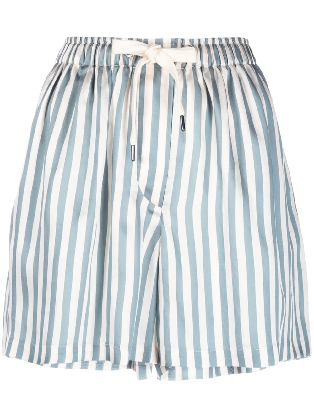 striped drawstring-waist shorts - 1