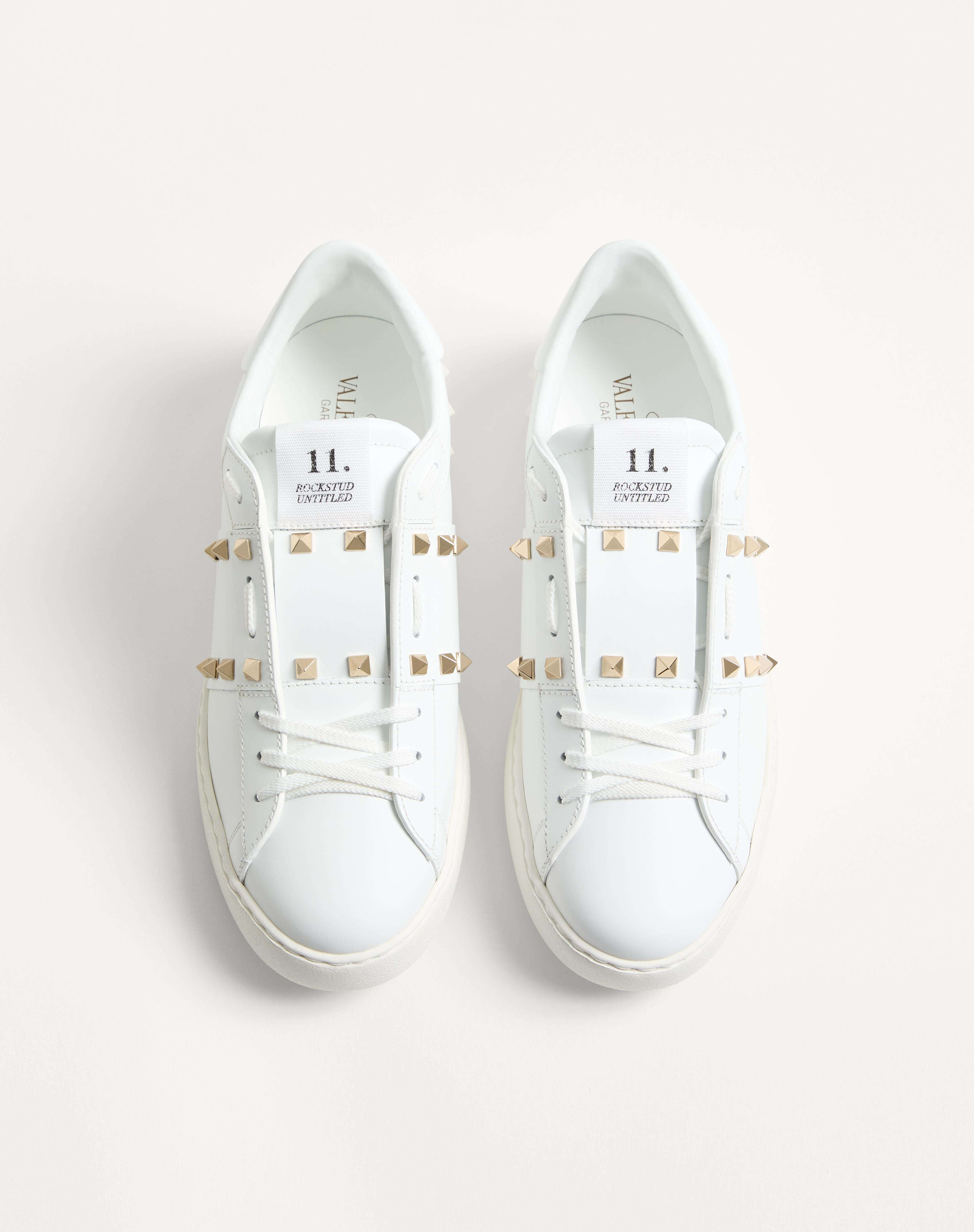 CALFSKIN ROCKSTUD UNTITLED SNEAKER - 5