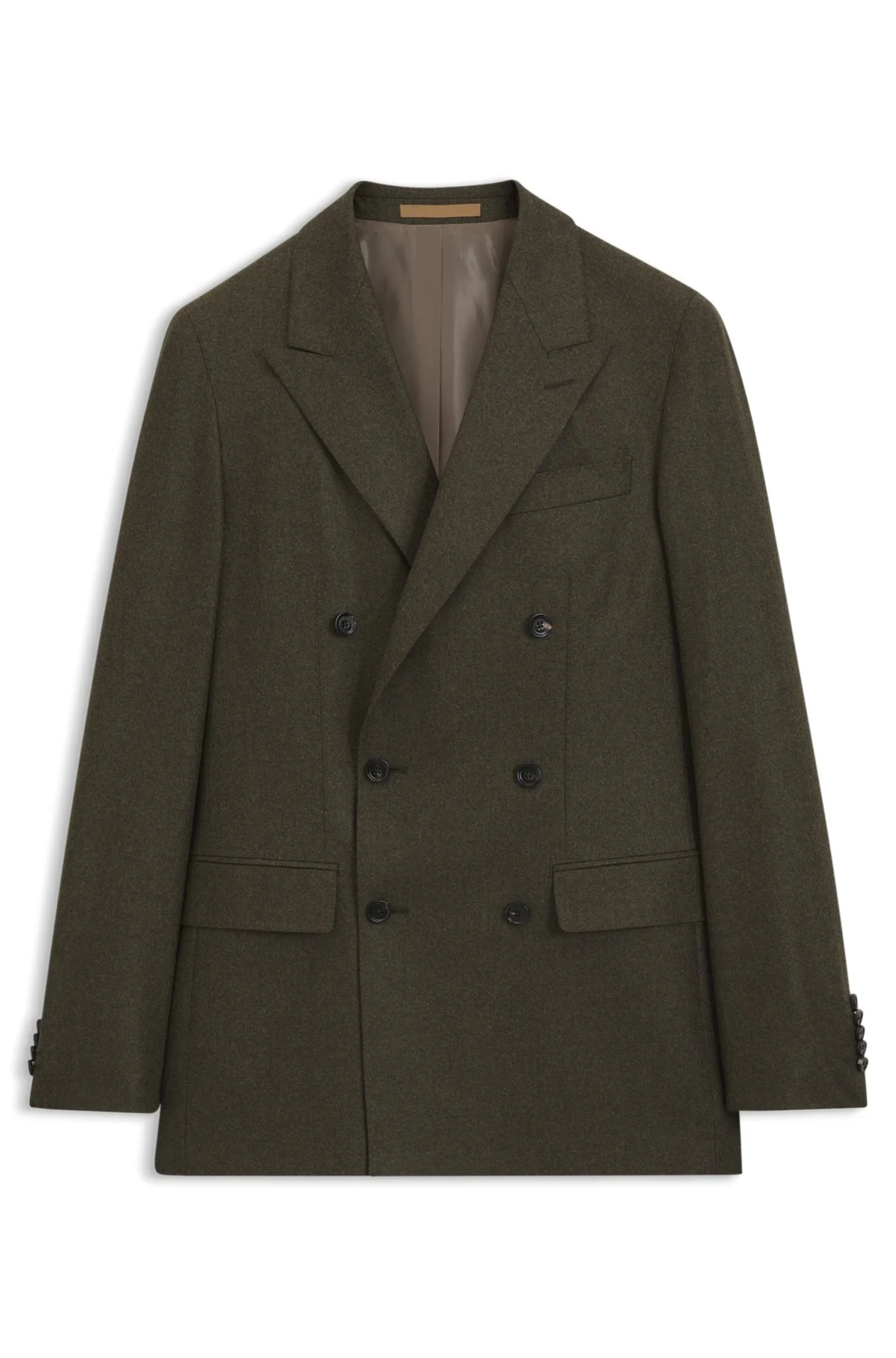 REGULAR-FIT DOUBLE-BREASTED WOOL BLAZER WITH CASHMERE - 1