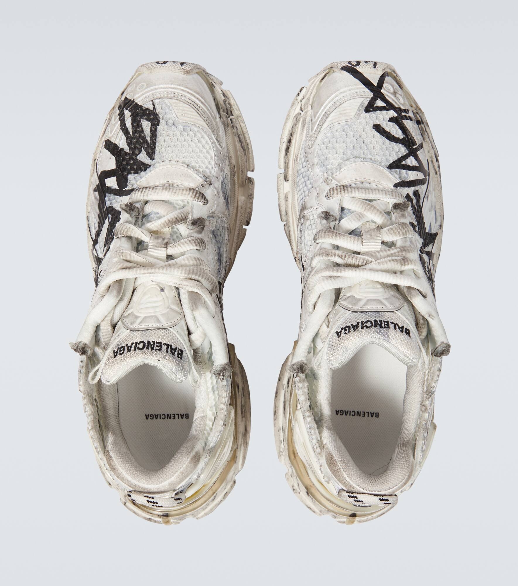 Runner Graffiti distressed sneakers - 4