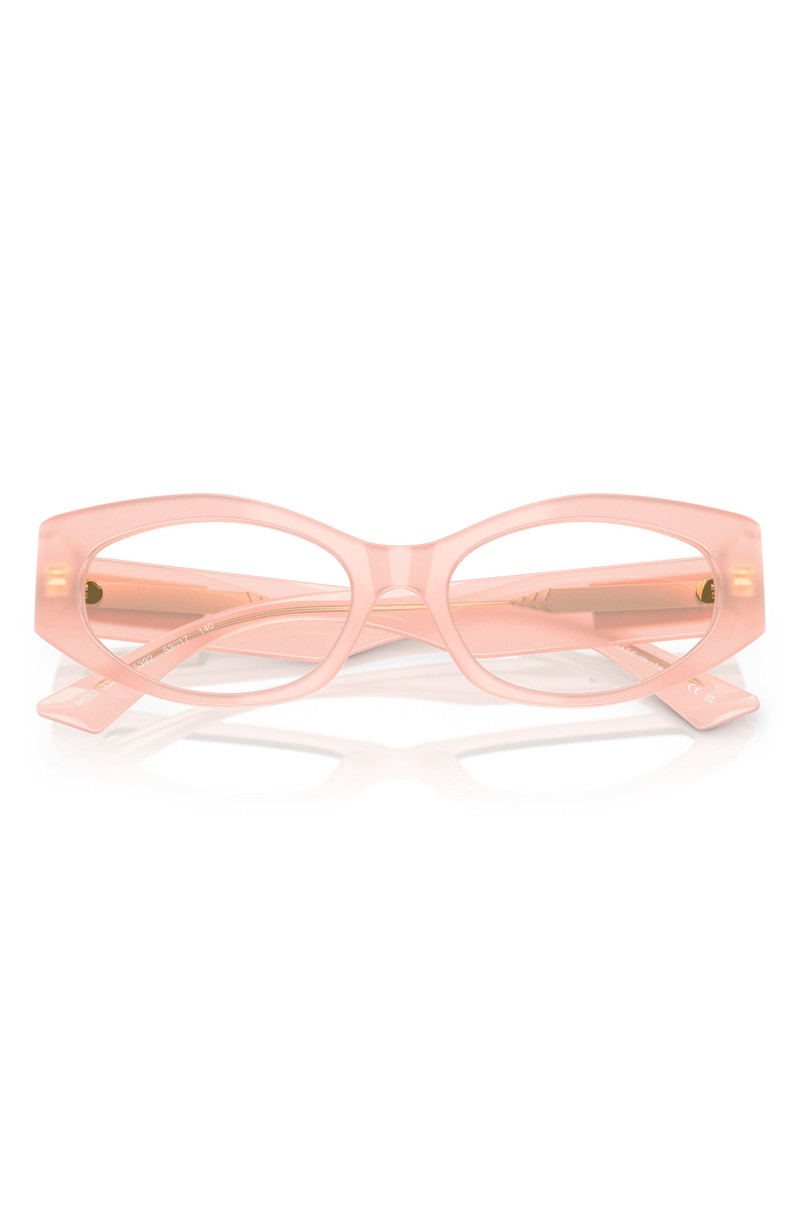 Versace 53mm Irregular Optical Glasses in Opal Pink 4