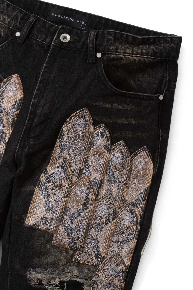 WHO DECIDES WAR PATCHED ARCH MOCHA DENIM outlook