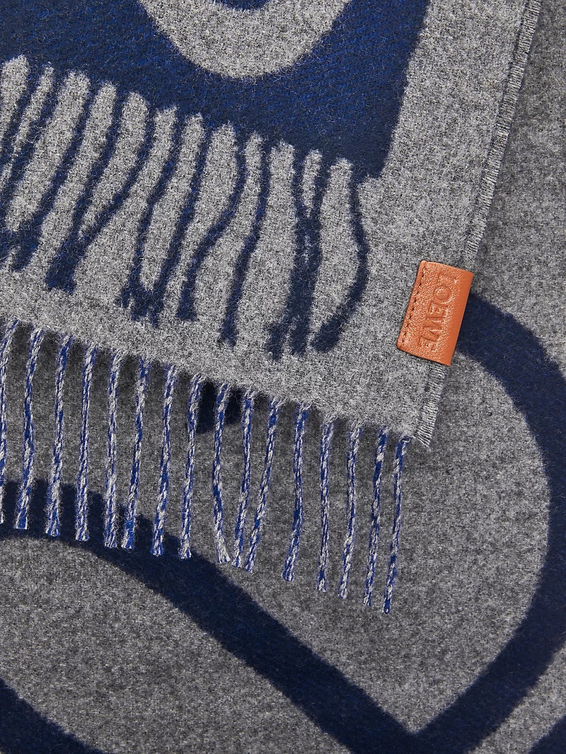 Loewe Brand-weave wool-blend scarf outlook