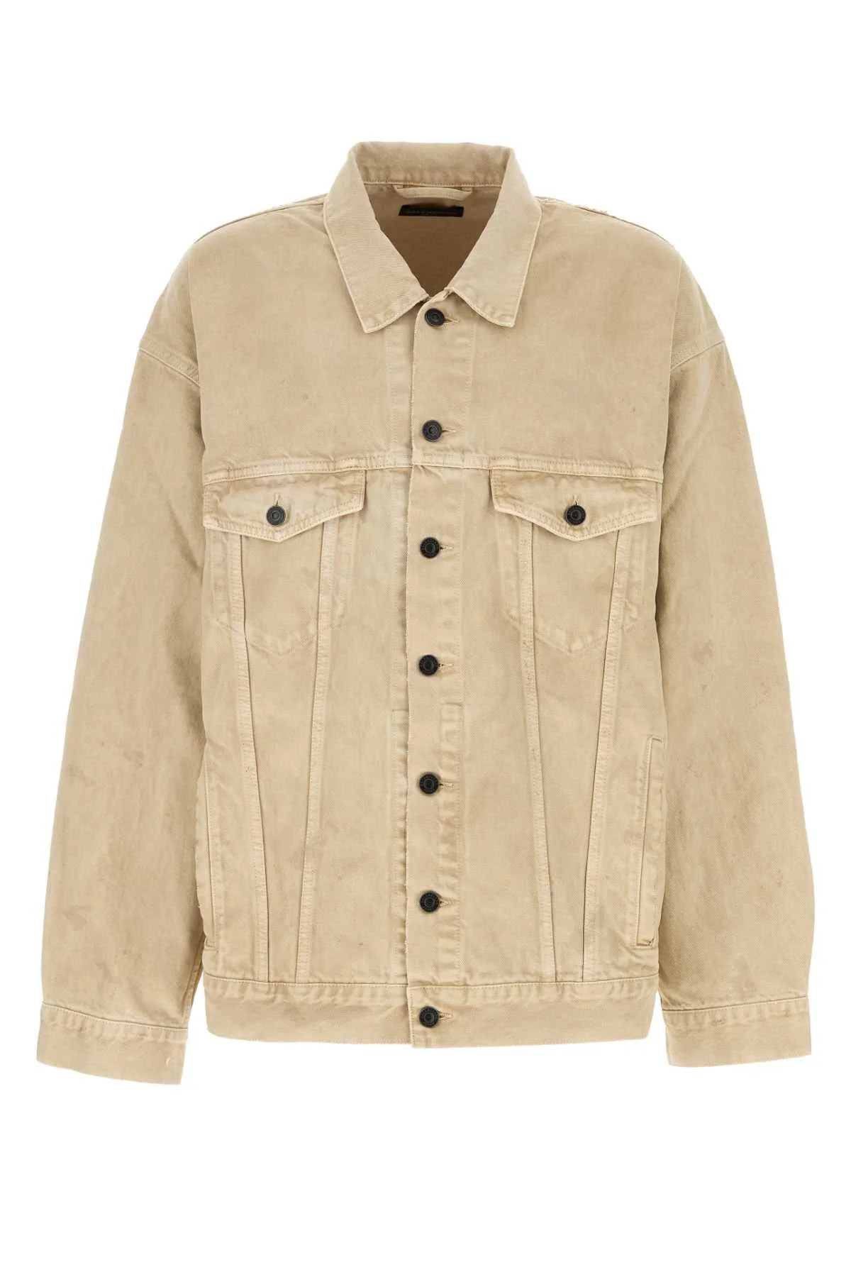 Balenciaga Men Beige Denim Jacket - 1