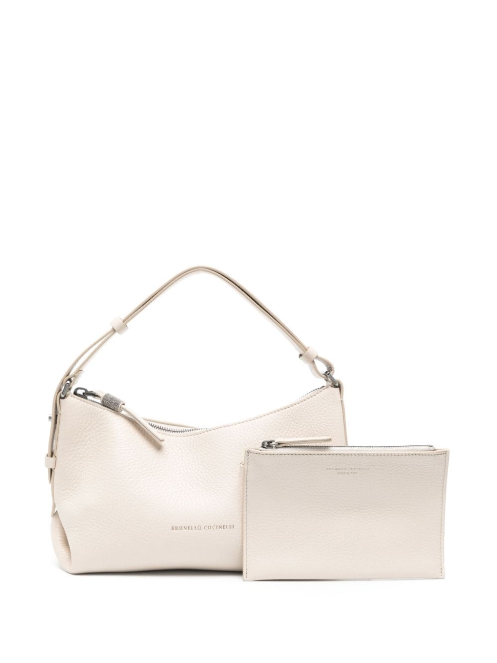 logo-stamp leather top-handle bag - 6