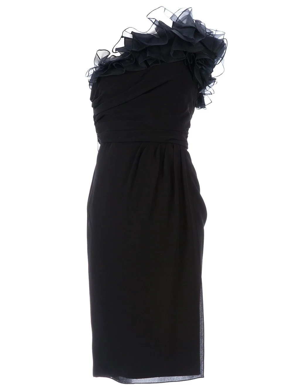 ruffled one-shoulder dress - 1