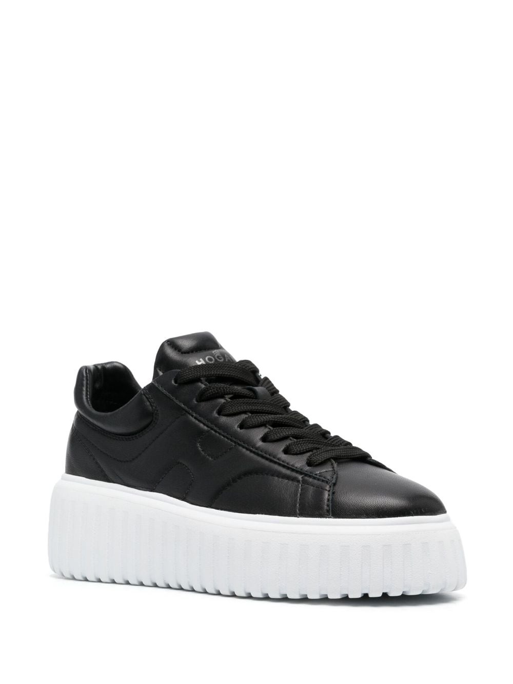 flatform lace-up sneakers - 2