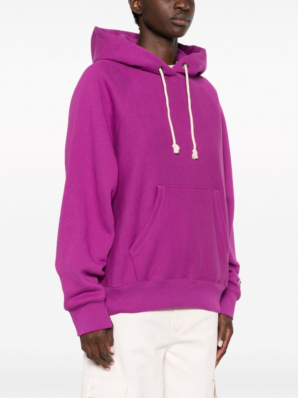 logo-patch drawstring hoodie - 3