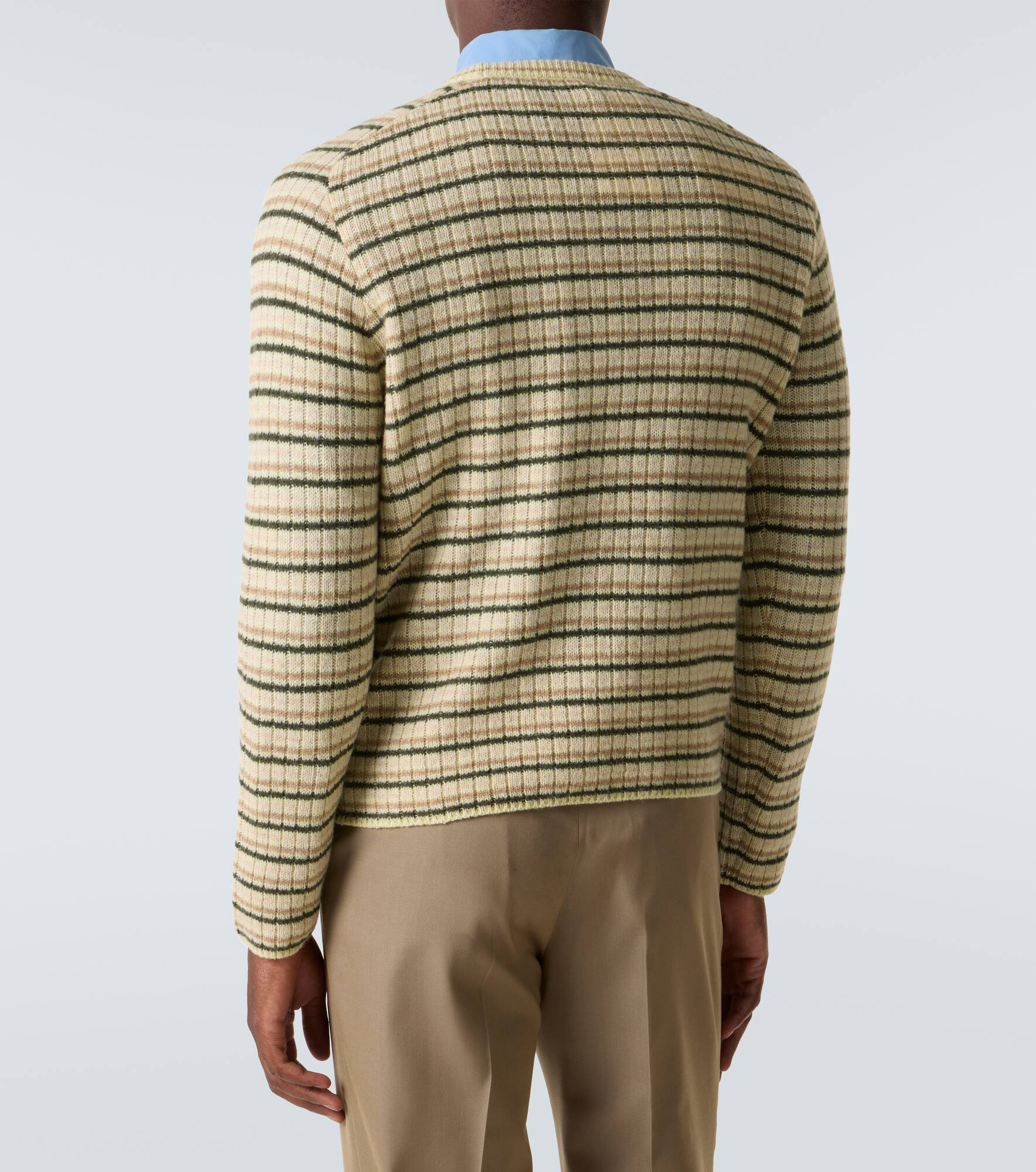Striped wool and cashmere sweater - 4